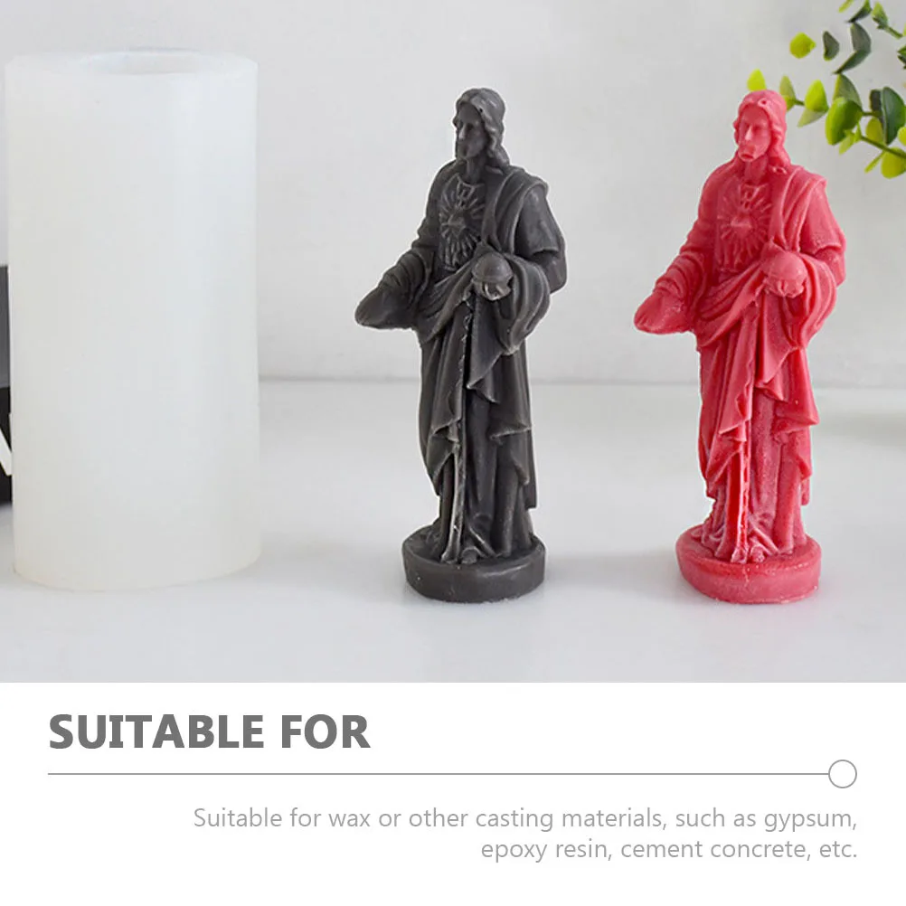

Jesus Shaped Silicone Mold for Making DIY Crafts Handmade Soap Wax Gypsum Epoxy Resin Cement Concrete Projects