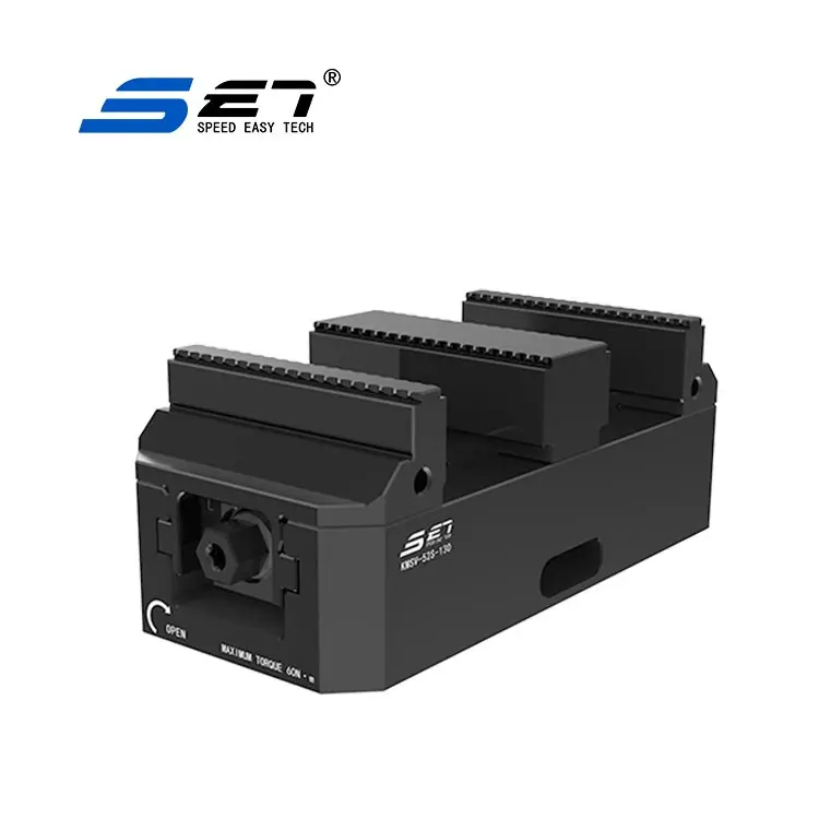 

SET M96S-160 Self-Centering CNC Vise Manual/Pneumatic Quick Open & Lock Single Station Clamping for Milling Machine