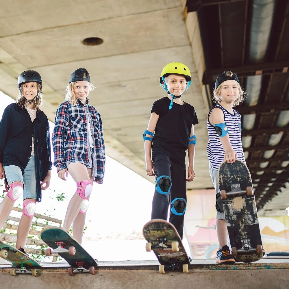 Genouillère et coudière pour enfants de 3 à 7 ans, équipement de protection du poignet, patins à roulettes, patins en ligne, cyclisme, Skateboard, 6 pièces