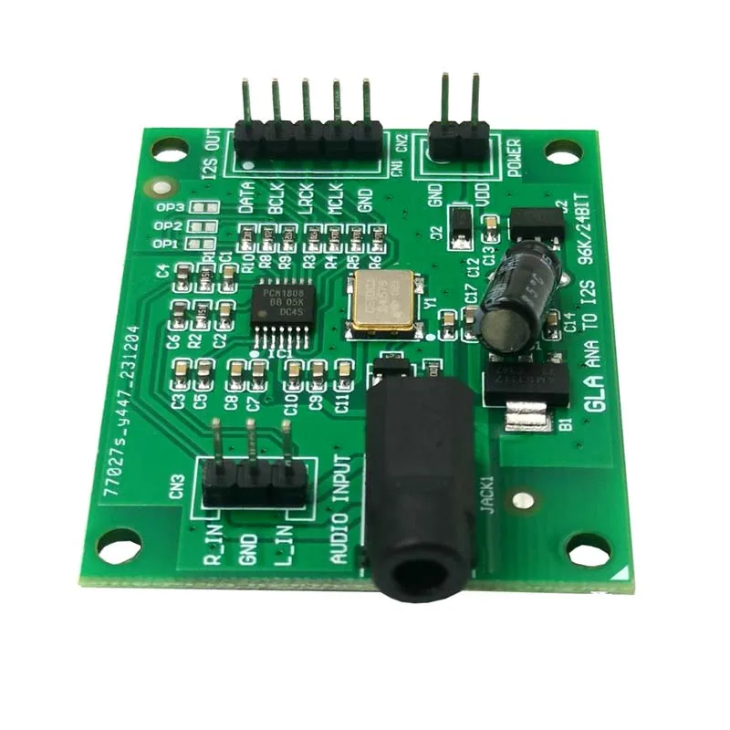 DLHiFi PCM1808 3.5mm Stereo Analog Audio Signal ADC To I2S Signal for DSP Equipment Recording Equipment Decoder
