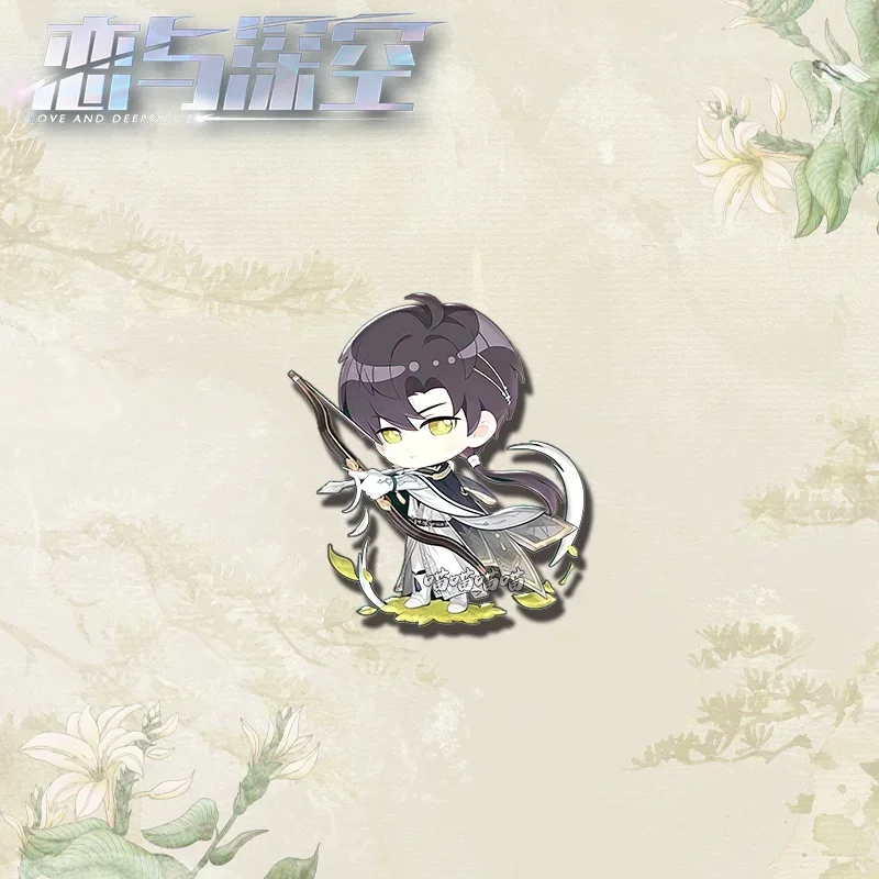 Game Anime Zayne Xavier Rafayel Love and Deepspace Sylus Qin Che Acrylic Backpack Button Pin Bookbag Brooch Clothes Collar Badge