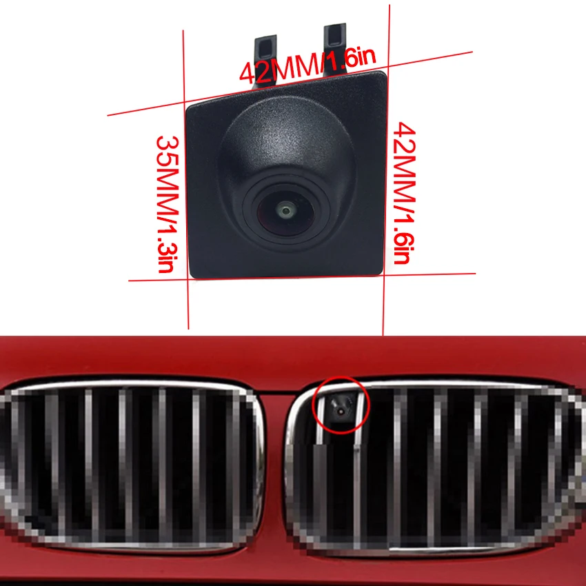 170° AHD 1080P Auto Front View Camera For BMW X3 X5 X4 2015 2016 2017 F25 G01 E70 F15 G05 Night Vision HD Grille Camera
