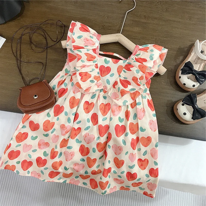 Girls' Floral Dress Children's Princess Summer Dress Stylish Baby Birthday Dress Huzhou Zhili Children's Clothing