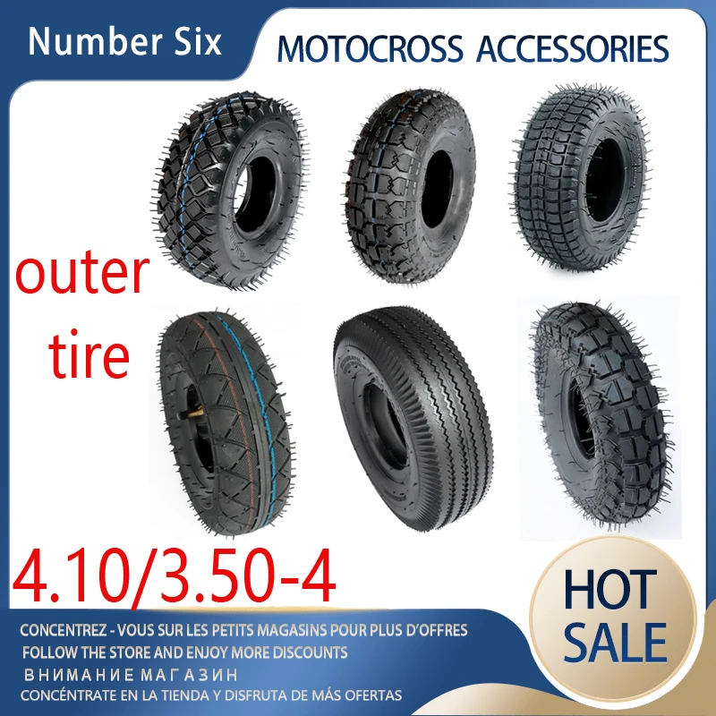 10 Inch Electric Scooter Pneumatic Wheel Tire 410/350-4 4.10/3.50-4 4.10-4 410-4 3.50-4 350-4 Outer Tyre