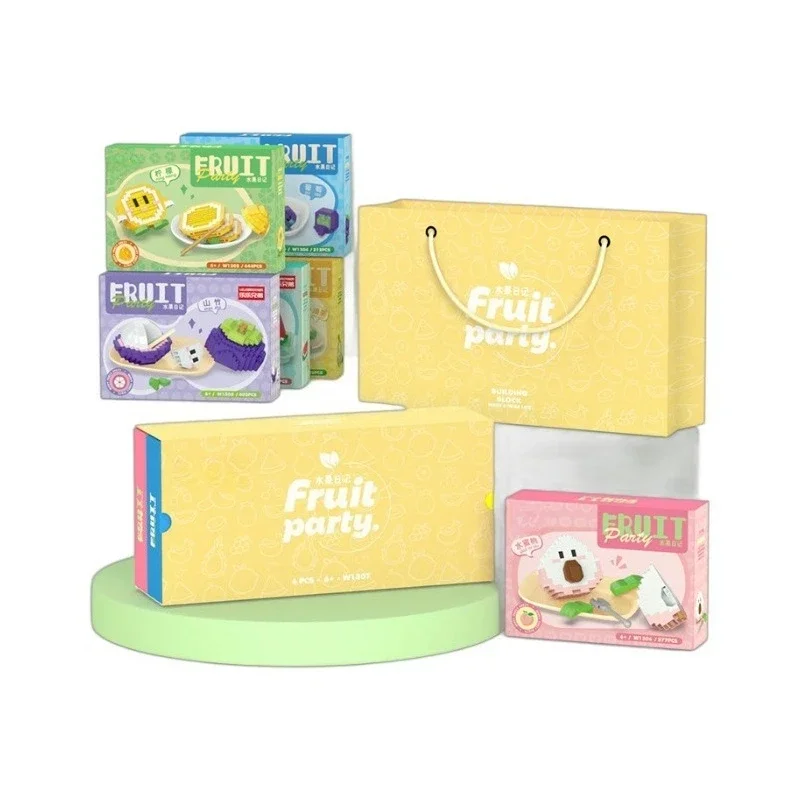 Compatible with Watermelon Grape Fruit Diary Assembly Micro-particle Building Blocks Student Puzzle Assembly Game