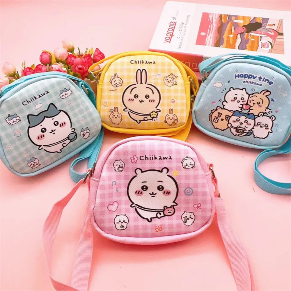 

Chiikawa PU Crossbody Shoulder Bag for Female Anime Hachiware Usagi Large Capacity Portable Backpack Phone Lipstick Storage Bags