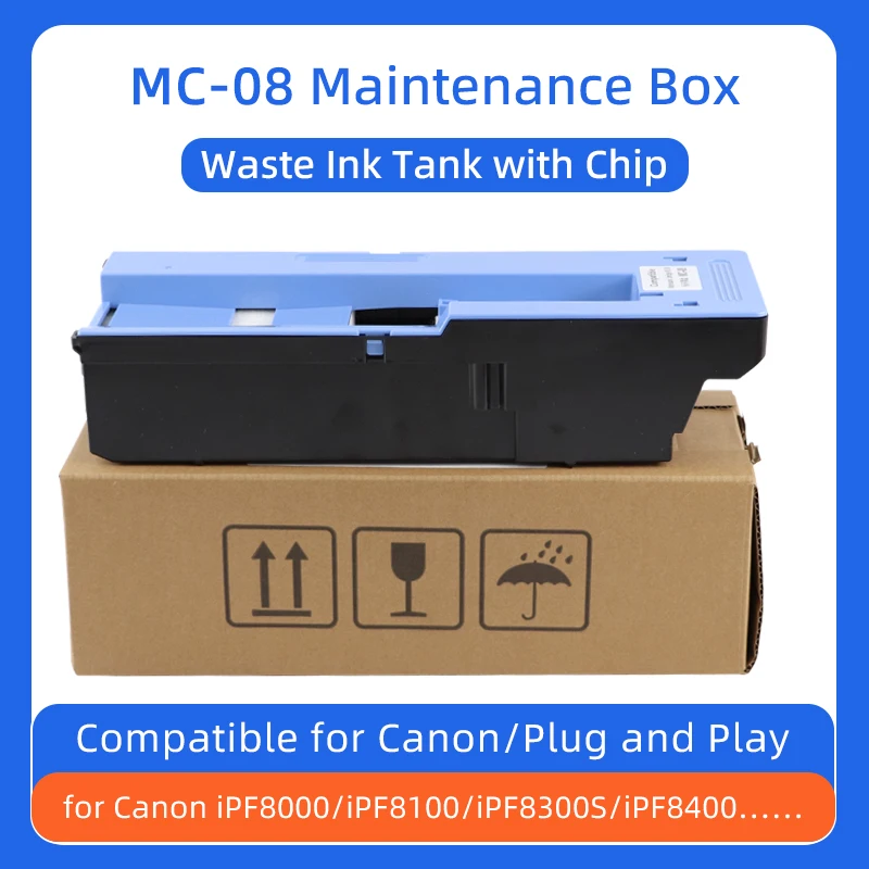 

Коробка обслуживания MC-08 для Canon imagePROGRAF iPF8000 8100 8300 8300S 8400 8400S/se 9000 9100 9400 9400s Резервуар для обслуживания принтера