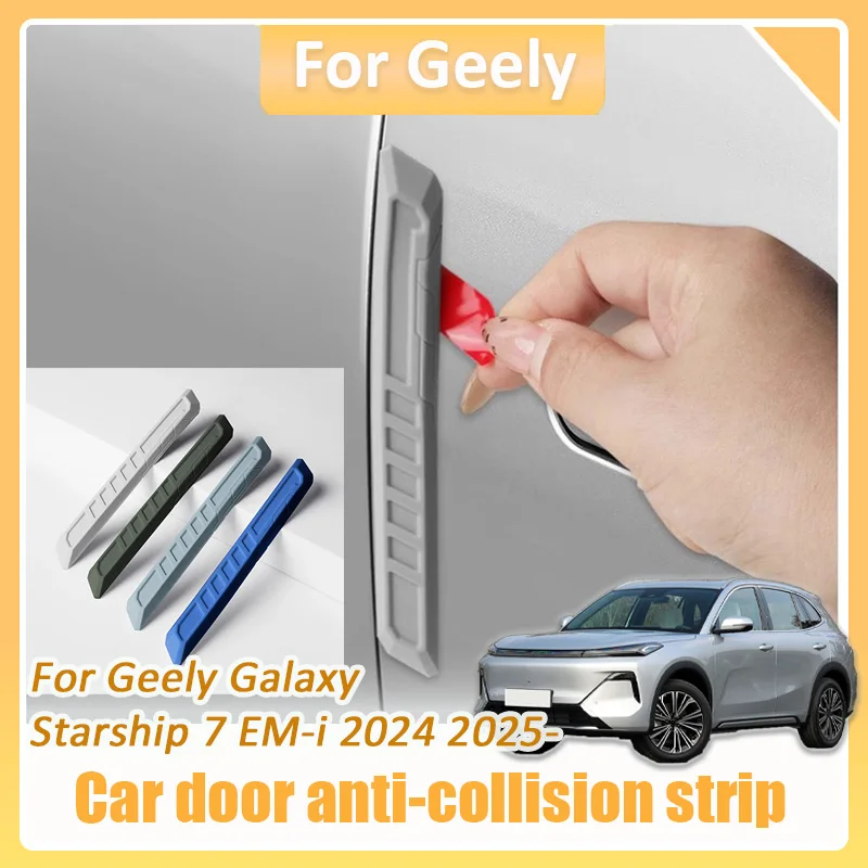 

Car Door Edge Guard For Geely Galaxy Starship 7 EM-i 2024 2025 Color Silicon Protector Anti Scratch Guard Anti collision strip