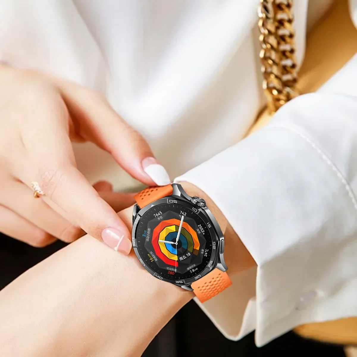 Силиконовый ремешок 22 мм для Huawei Watch GT5/GT5 Pro GT4, дышащий ремешок 46 мм, аксессуары для браслета Huawei Watch 4 3 Pro Correa