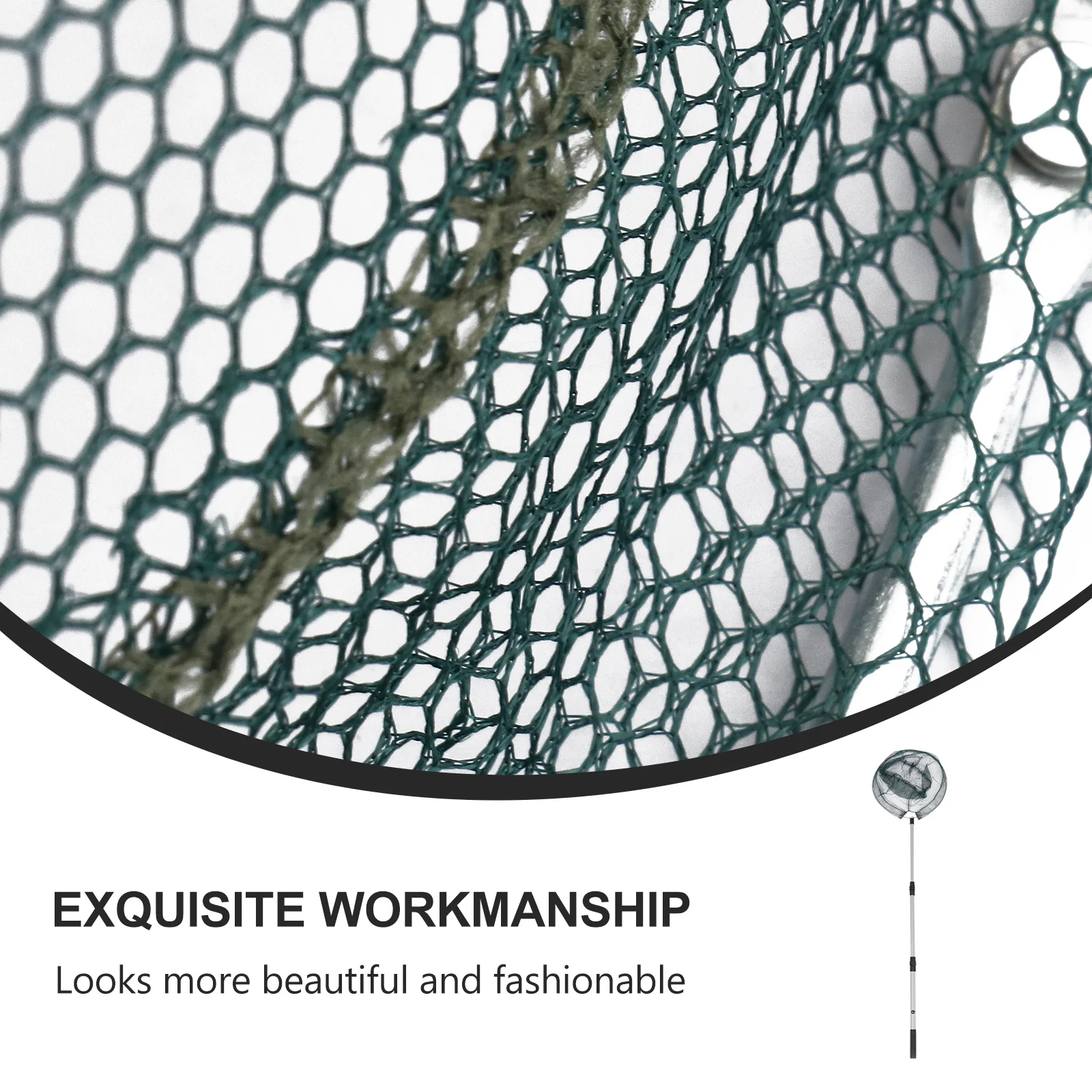

1Pcs Aluminum Alloy Fishing Net Collapsible 1.5 Meter Portable Fish Mesh Outdoor Fishing Equipment Fish Net Mesh