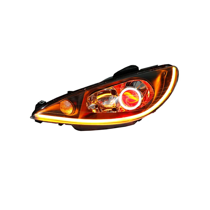 Customized Full LED Headlights For Peugeot 206 2004-2008 Bi-xenon Projector Lens Front Lamps With DRL