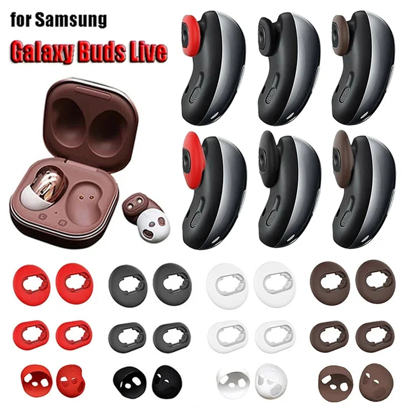 2/3Pairs Silicone Earbud Case Cover Tips Replacement Earplug for Samsung Galaxy Buds Live Headset Accessories Buds Cushion Pad