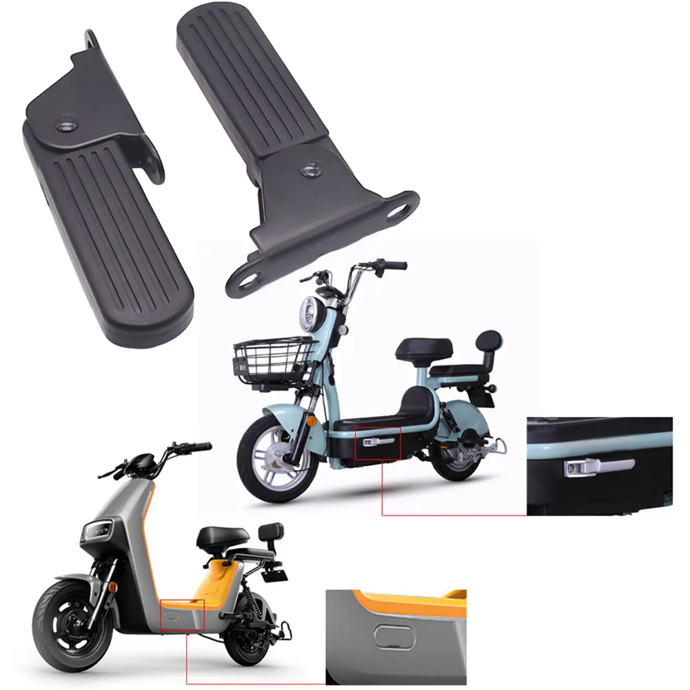 Pédale avant pliable pour cyclomoteur électrique, trottinette, coussretours de support de jambe, plaque en acier épaissi, accessoires de vélo électrique, 1 paire