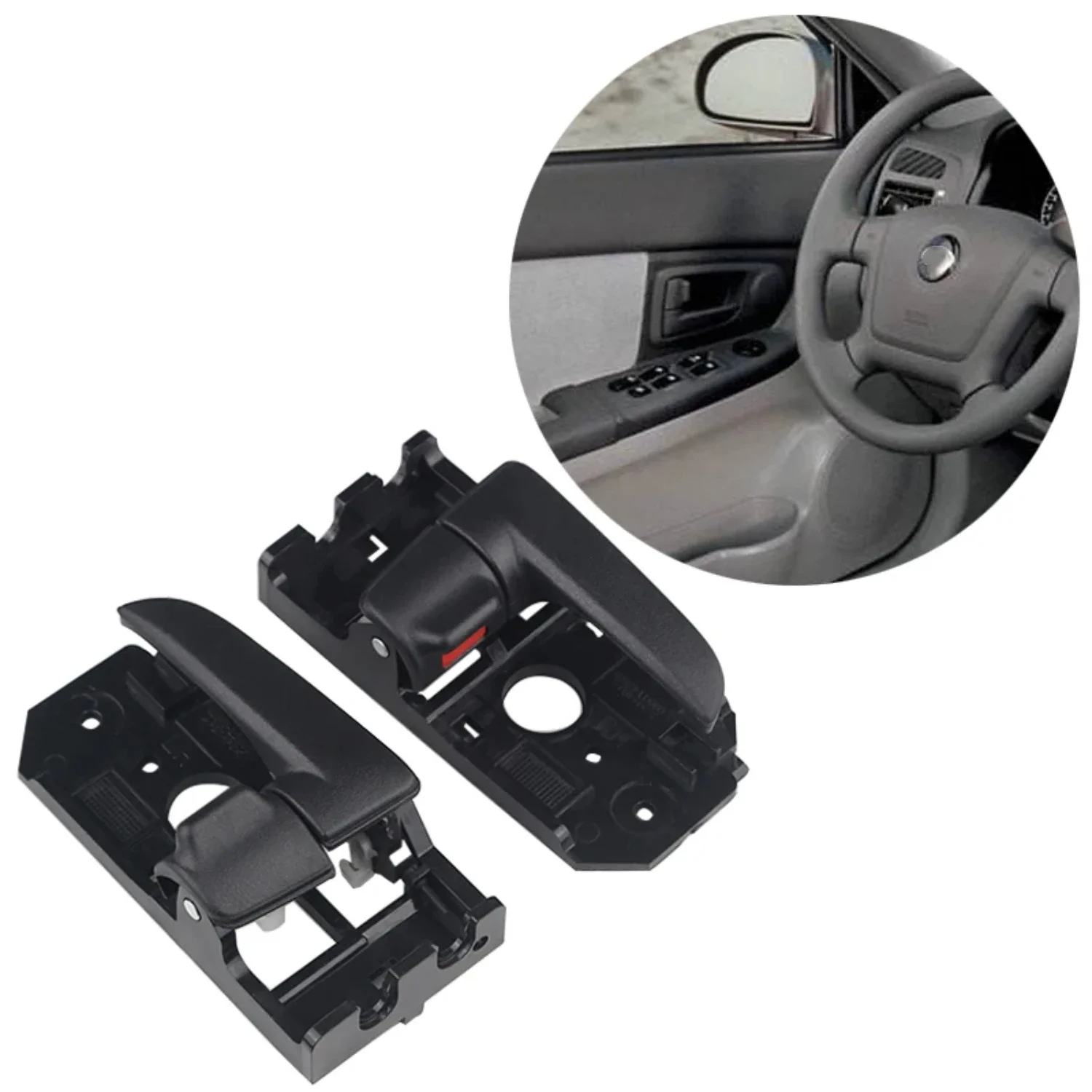 Enhance Your Vehicle's Look with Stylish, Durable, and Elegant Car Interior Door Handle for 2004-2006 Kia Spectra Spectra5 - Lef