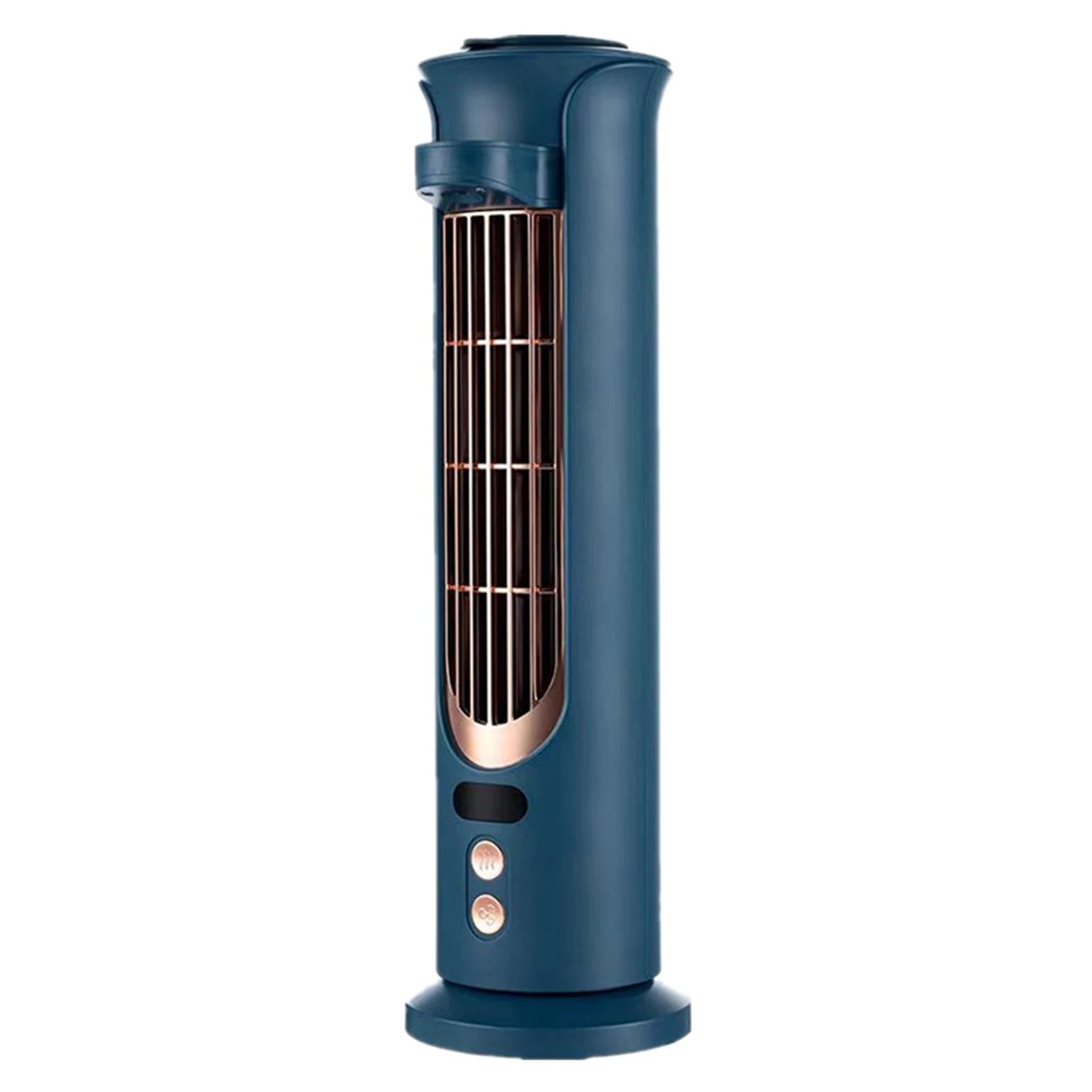 AC93-Portable Air Conditioner Fan USB Tower Bladeless Fan Desktop Mini Desktop Water Cooling Fan With Shaking Head - Blue