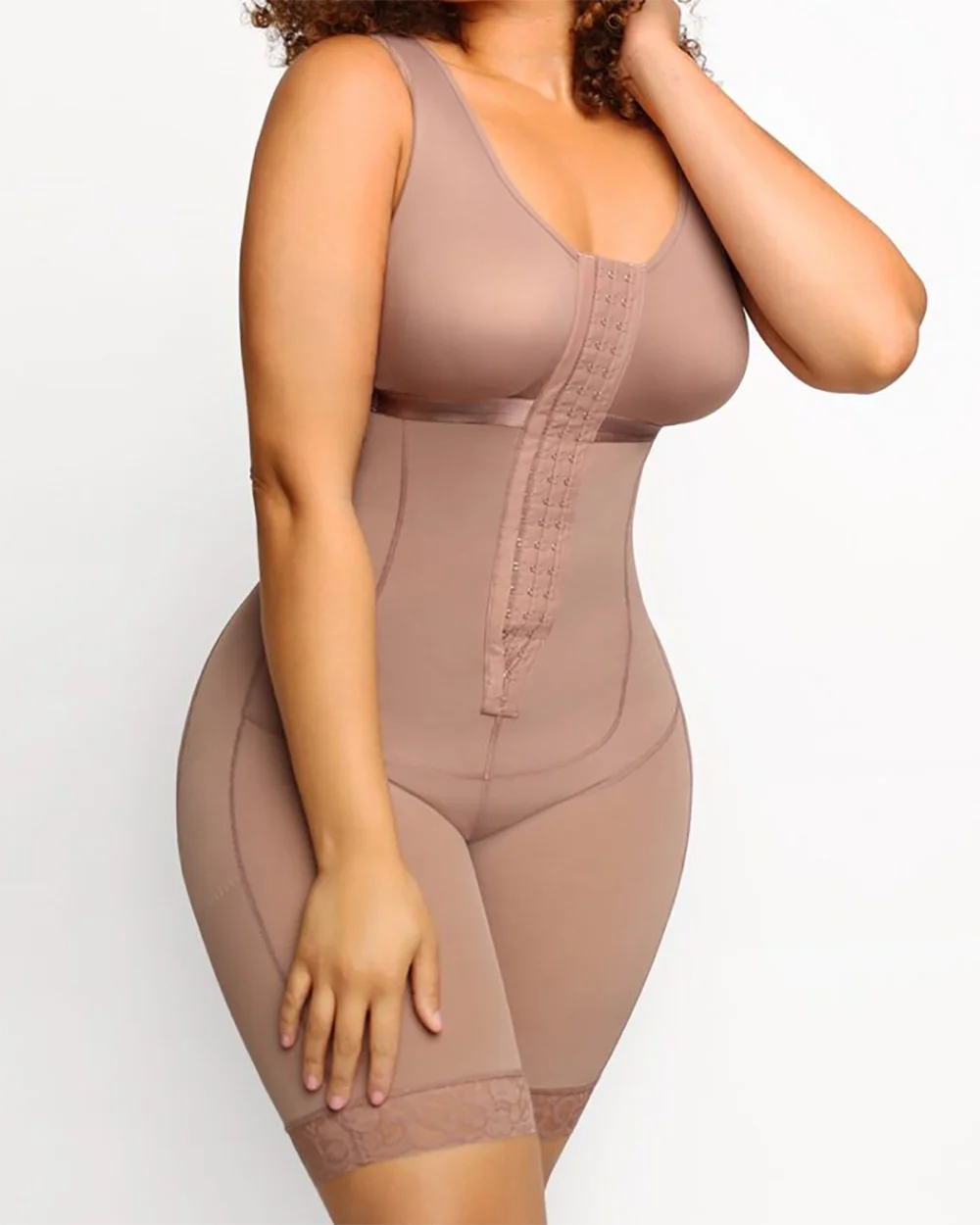 Full Body Tummy Control Shapewear Women Postoperative Girdle Faja with Adjustable Frontal Exit Style