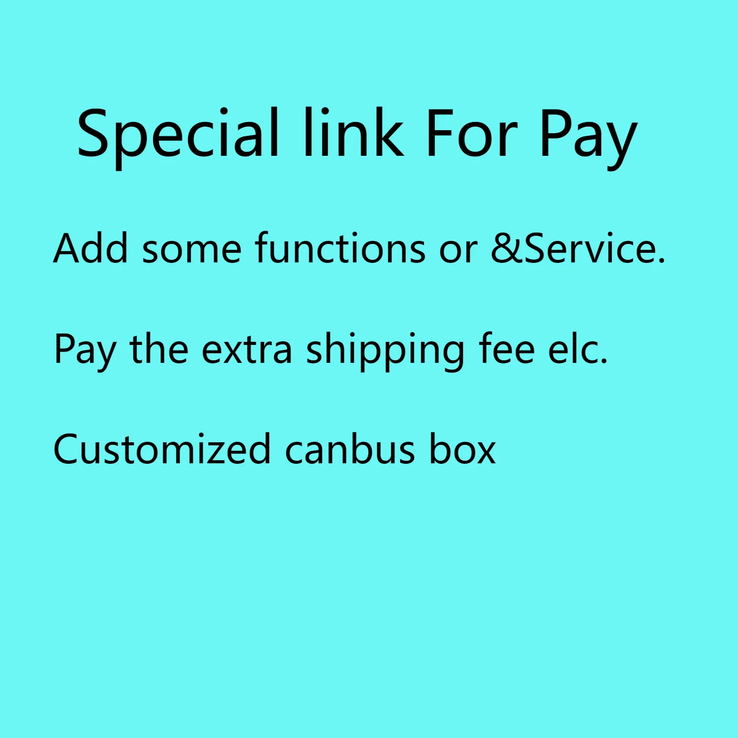 1 Special Link for Our Customers to pay the extra fee