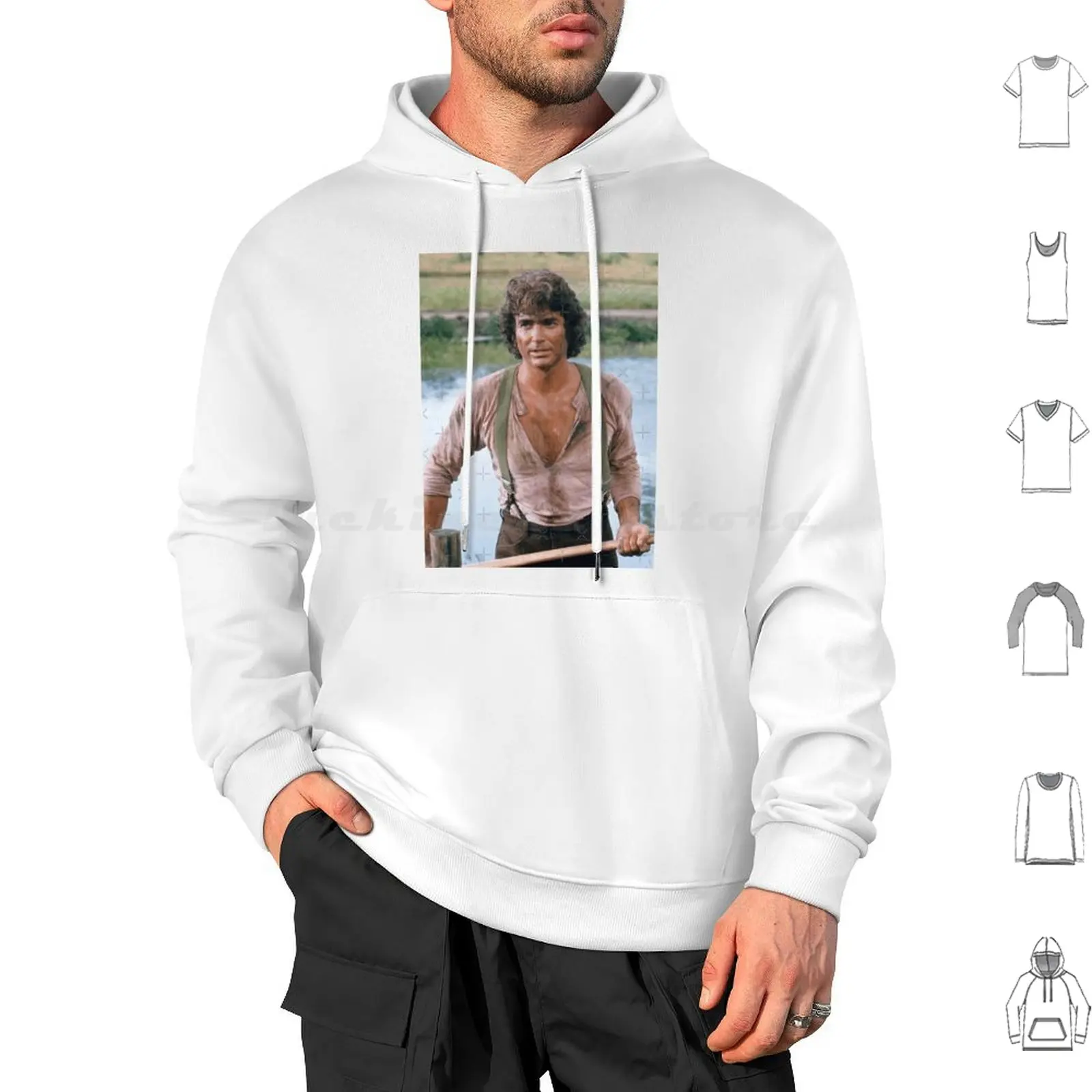 Michael Landon Vintage Hoodies Long Sleeve Michael Landon Actor Little House On The Prairie Movie Film Celebrity Vintage