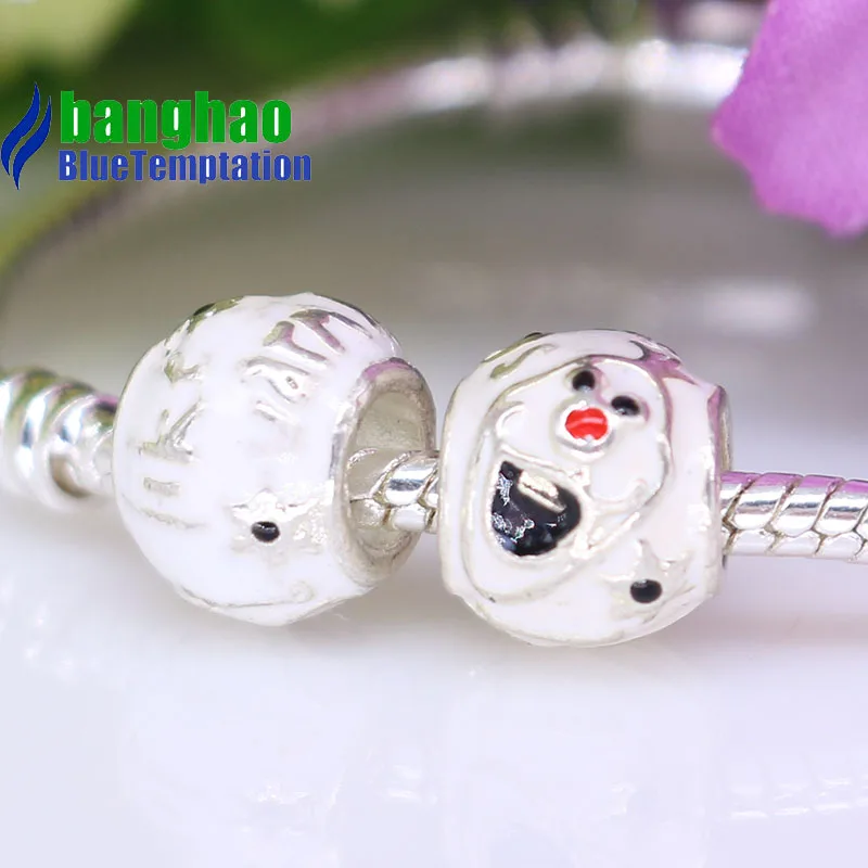 DIY charms big hole  bead charms plata de ley charm Bracelets beads ENM357