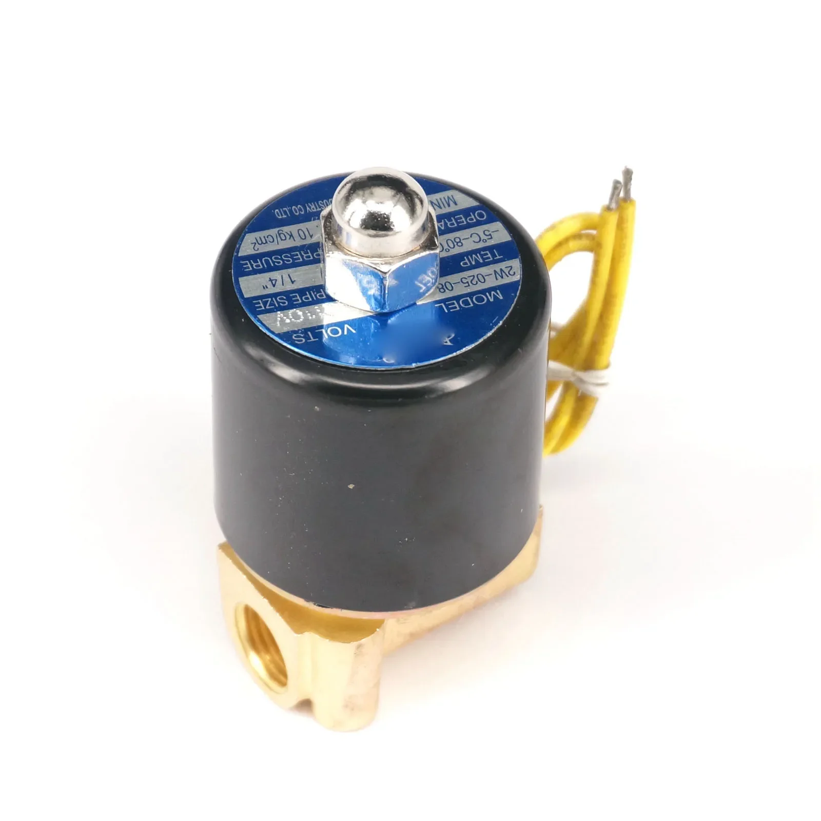 

Нормальный закрытый 1/4 "BSP 12 В переменного тока 24 В переменного тока/постоянного тока 110 В переменного тока 220 В переменного тока 2-ходовой газовый водяной пневматический электрический электромагнитный клапан масло NBR уплотнение 2W-025-08