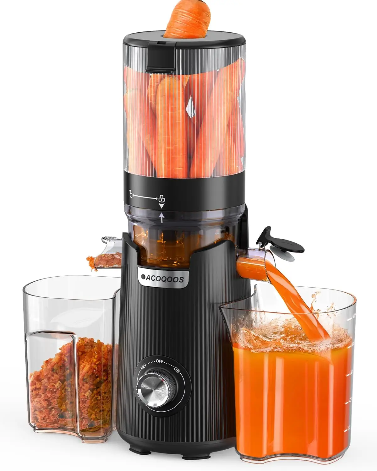 

Slow Masticating Juicer, Auto Feed & Pre-cut, High Juice Yield, Easy Clean, Wide Chute for Whole Fruits