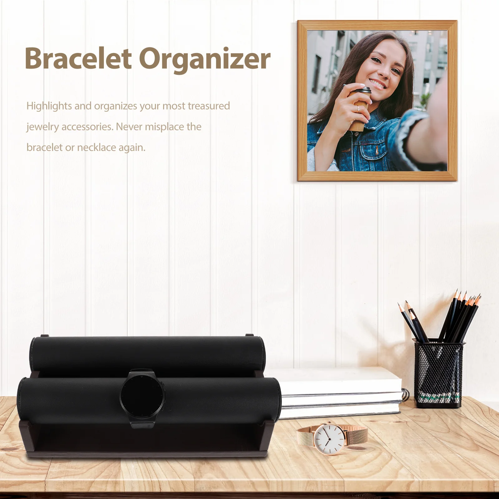 

Bracelet Holder Jewelry Watch Organizer Display Rack Round Stand Solid