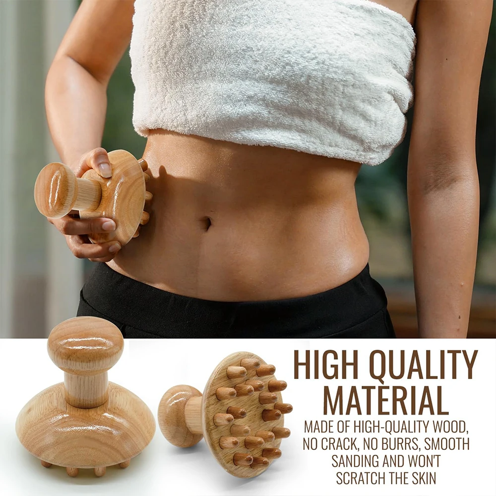 Luxurious Wood Therapy Massage Tools Natural Maderoterapia Kit Body Sculpting Tools for Muscle Massage Relax, Lymphatic Drainage