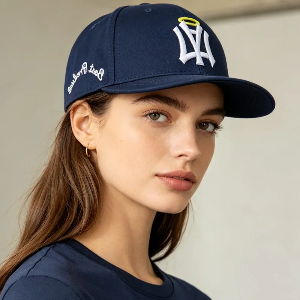 Heißer Verkauf: Unisex Flat-Bill-Snapback-Cap mit NA-Buchstaben und Flügel-Stickerei – Lässige Outdoor-Trend-Baseballkappe für Herren und Damen – Detail 30