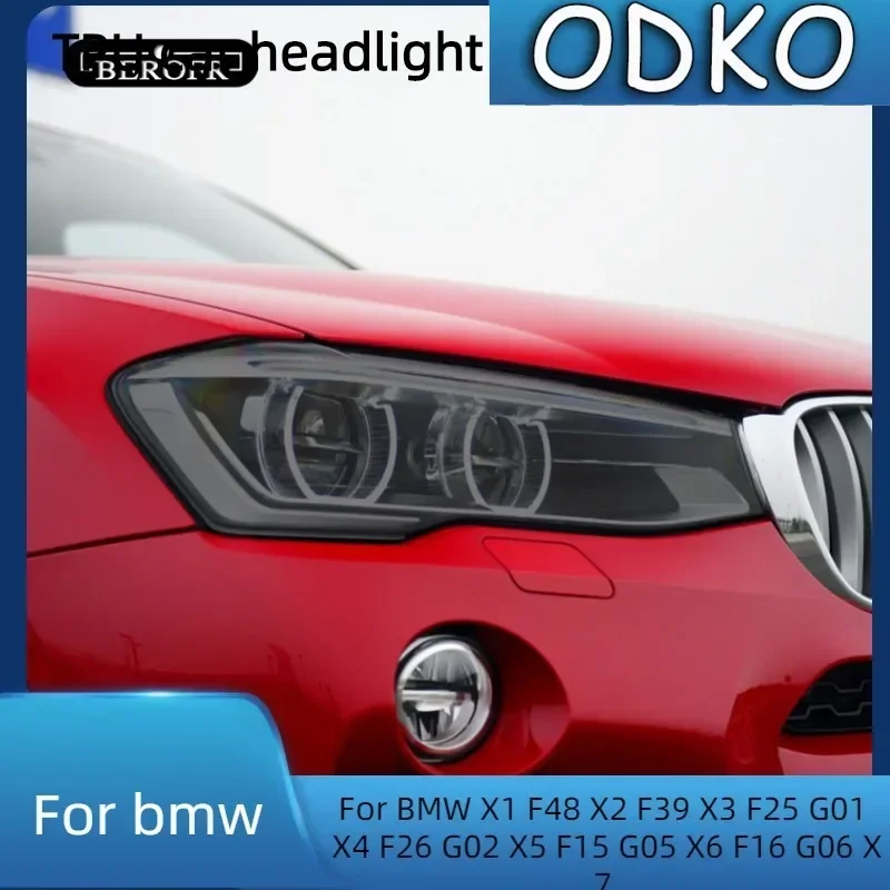 

Для BMW X1 F48 X2 F39 X3 F25 G01 X4 F26 G02 X5 F15 G05 X6 F16 G06 X7 Тонировка автомобильных фар Дымчатая черная защитная пленка ТПУ Наклейка