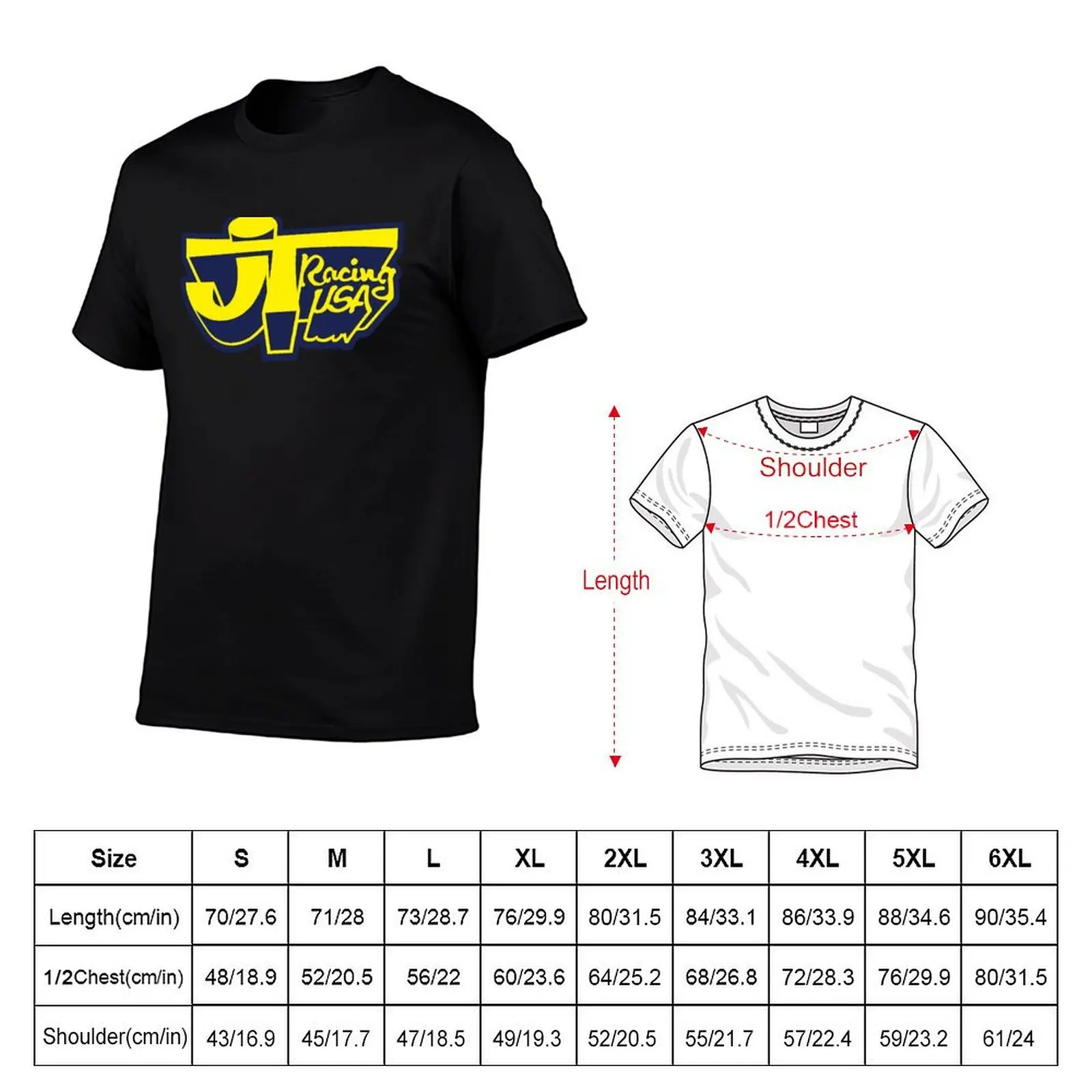 JT Racing USA YELLOW/BLUE- Old School BMX T-Shirt Luxury man anime tshirt new gifts and t-shirts vintage t shirt men
