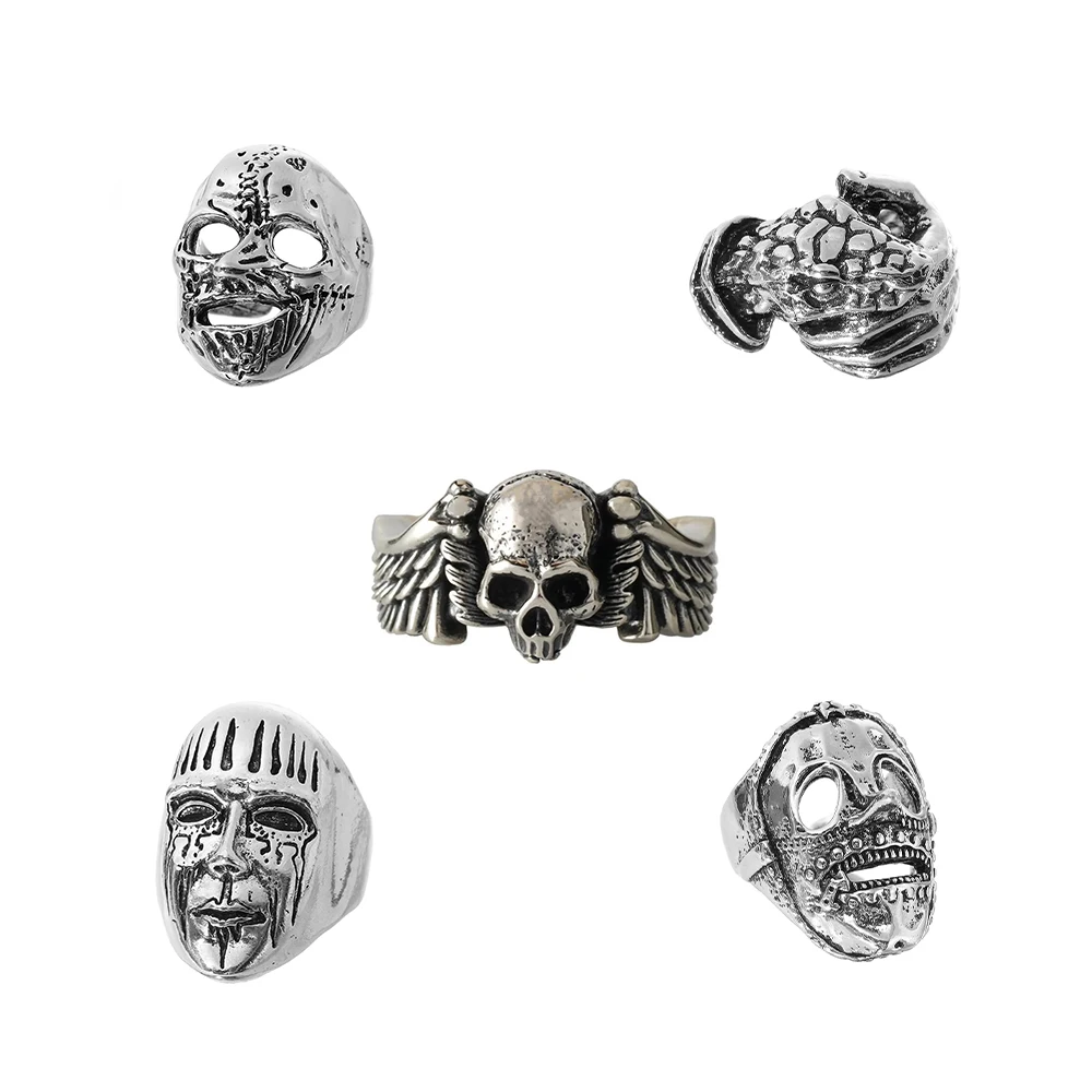 Europe and The United States New Fashion Variety of Gothic Hip-hop Trend Opening Ring Men and Women Punk Party Gift Jewellery
