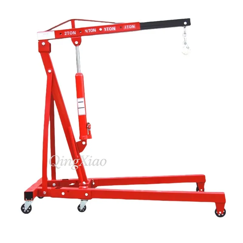 Manual Lifting Hoist Heavy Duty Hydraulic Foldable Crane Ideal For Factory Hardware Relocation And Site Cargo Transfer Task Use