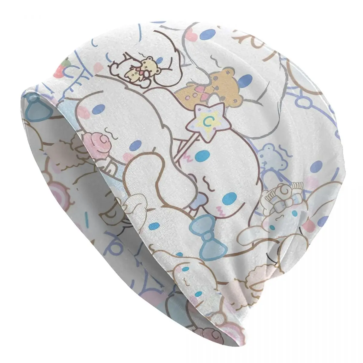 

Милые шапки с рисунком Cinnamoroll, осенне-зимние лыжные шапочки Skullies, шапки с героями мультфильмов для мужчин и женщин, весенняя шапка с повязкой на голову