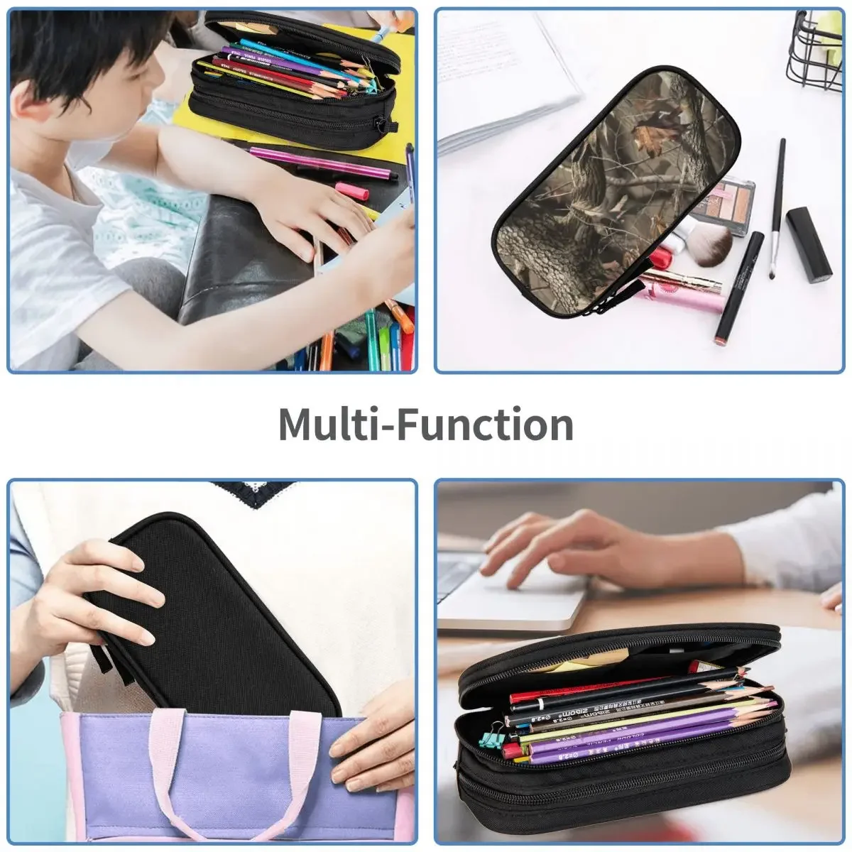 Real Tree Camouflage Pencil Cases Big Capacity Pen Bags Pen Box Pencil Pouch For Boys Girls Students Stationery School Office