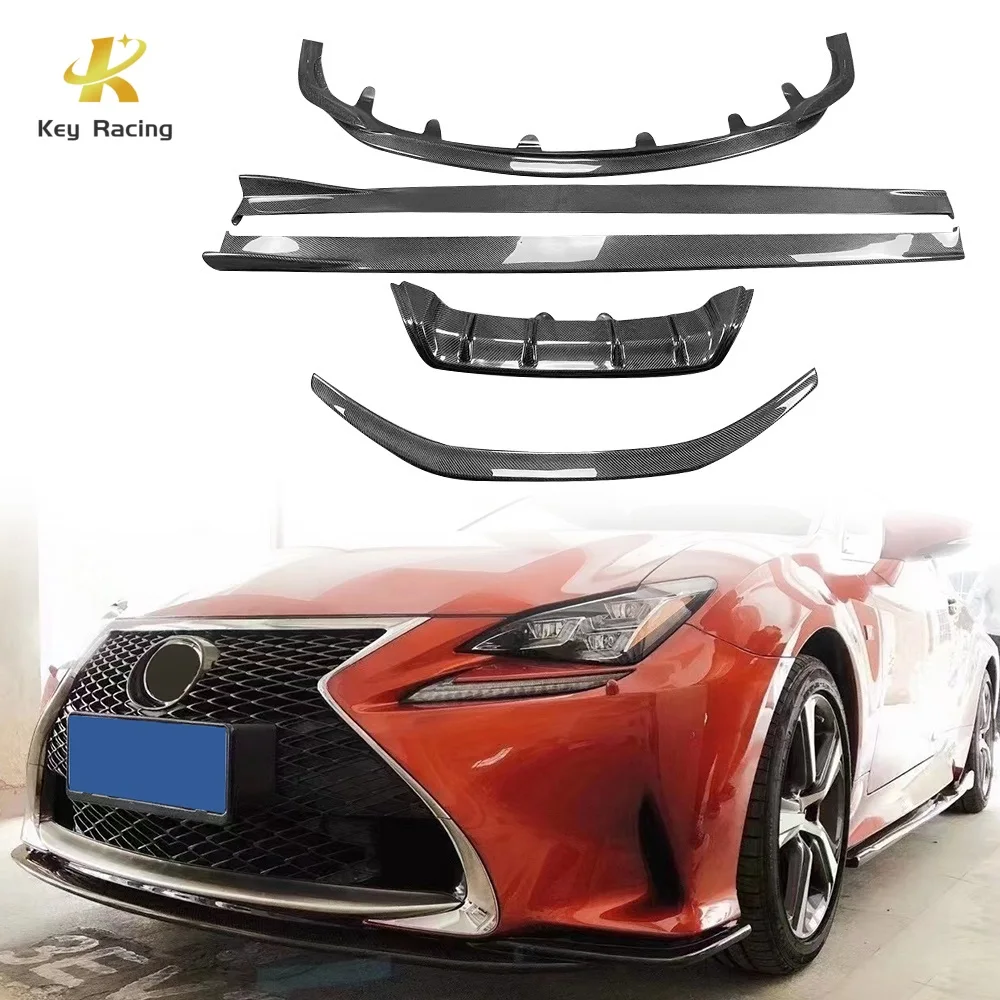 

Для LEXUS RC передняя губа из углеродного волокна, боковая юбка, задний диффузор, задний спойлер, комплект кузова