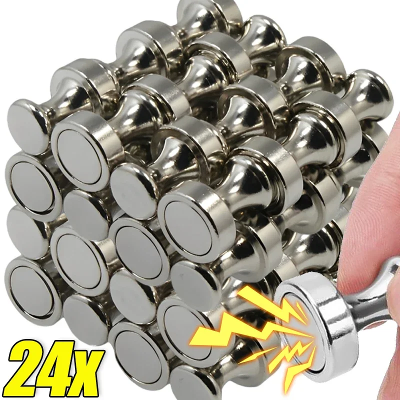 Metall Starke Magnetische Reißzwecken Neodym Magnete Whiteboard Kühlschrank Reißzwecke Power Magnet Push Pins Für Home Office Großhandel