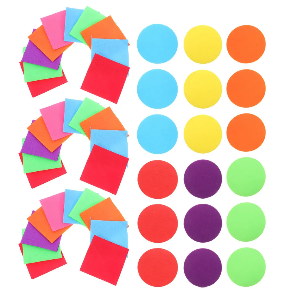 

60Pcs Carpet Spot Markers for Kids Preschool Floor Dots Kindergarten Activity Circle Square Markers Classroom Sitting