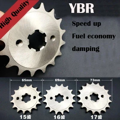 For YAMAHA YBR125 TT-R110 for HONDA CT110 FOR BETA125 motorcycle YBR 125 428 CHAIN front sprocket 14 15 16 17 teeth sprockets