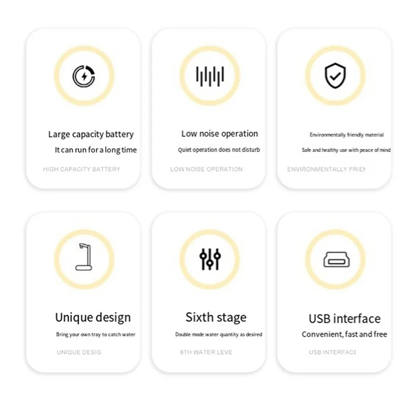 AD-6 مستويات من مضخة المياه الذكية لضخ المياه الكمي، شحن محمول من النوع C، أبيض سهل التركيب