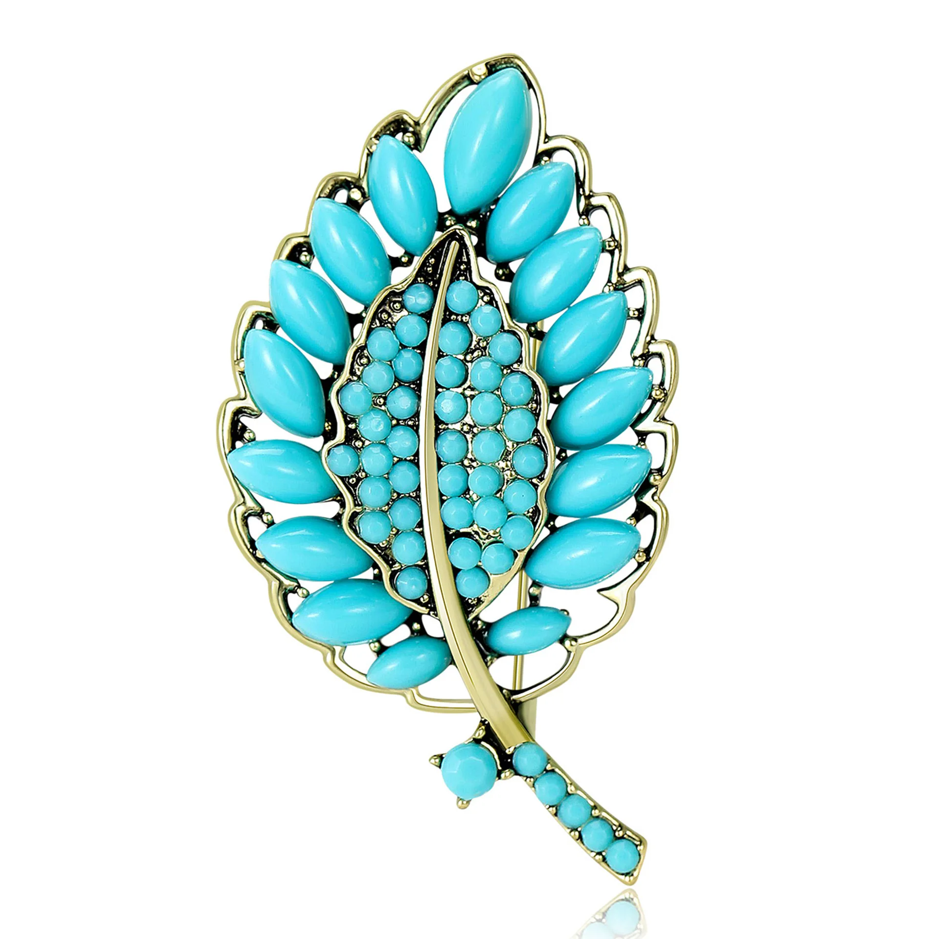 

Fashionable And Shiny Rhinestone Rhinestone Leaf Brooch, Suitable For Both Women And Men, 4-color Plant Pin, Evening Dress, Part