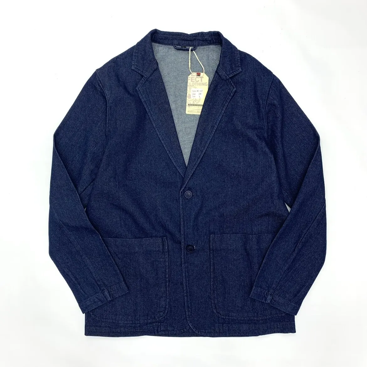 

Heavyweight Washed Men's Casual Raw Denim Blazer Japanese Retro Single-breasted Suit Jacket Mountain-style Unisex Fall Jacket