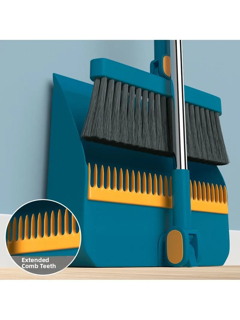 

Набор метлы и совок с мягкой щетиной для домашнего использования, нескользящий инструмент для волос, одинарная метла, бытовые чистящие средства, пластик