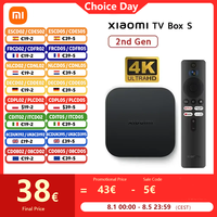 Xiaomi Mi TV Box S 2nd Gen Global Version Smart TV Box Media Player 4K Ultra HD BT5.2 2GB 8GB Android Google TV Google Assistant