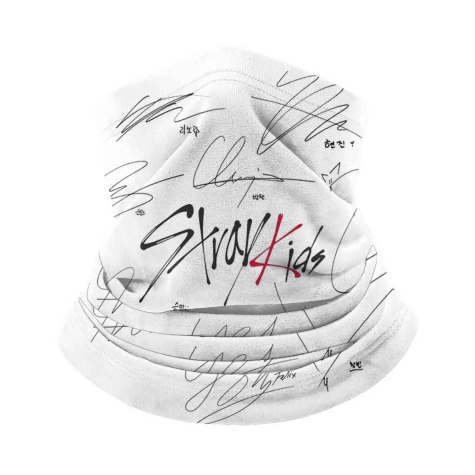 Stray Kids Ot8 - Logo With Signatures (White) Sun Cap Fisherman Hat Bucket Hats Kpop Logo Signed Signature Autograph Album