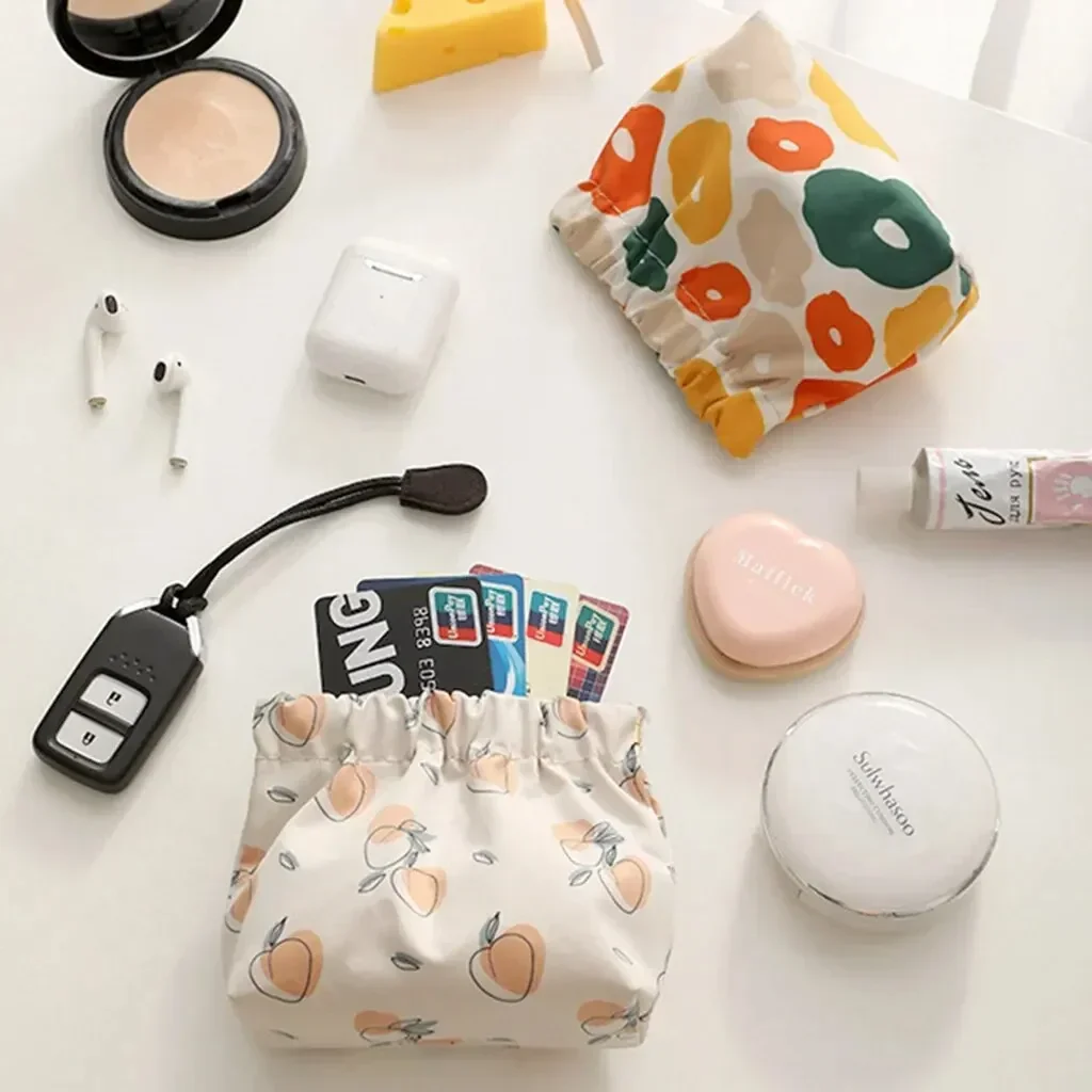 다기능 보관 가방, 더블 지퍼, 대용량 보관 정리, 메이크업 세면 용품, 대형 분류 가방