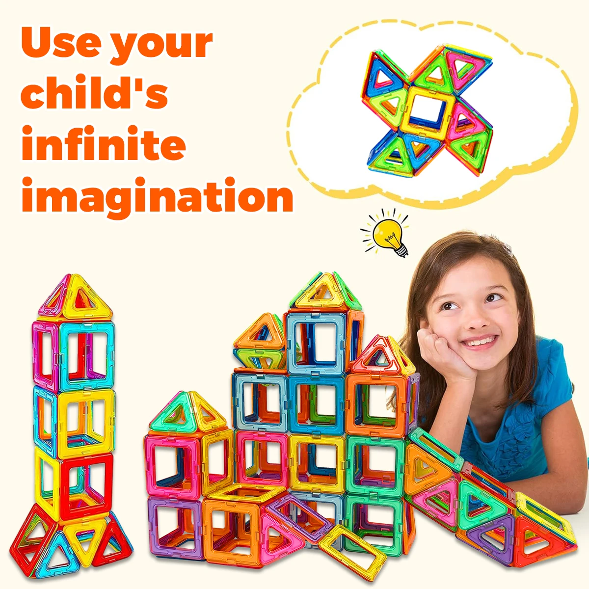 Magnetic Building Blocks 3D STEM Constructor Set For Kids Educational Toys For 3Years+ Old Kids Boys Girls Gifts 36/60/96PCS