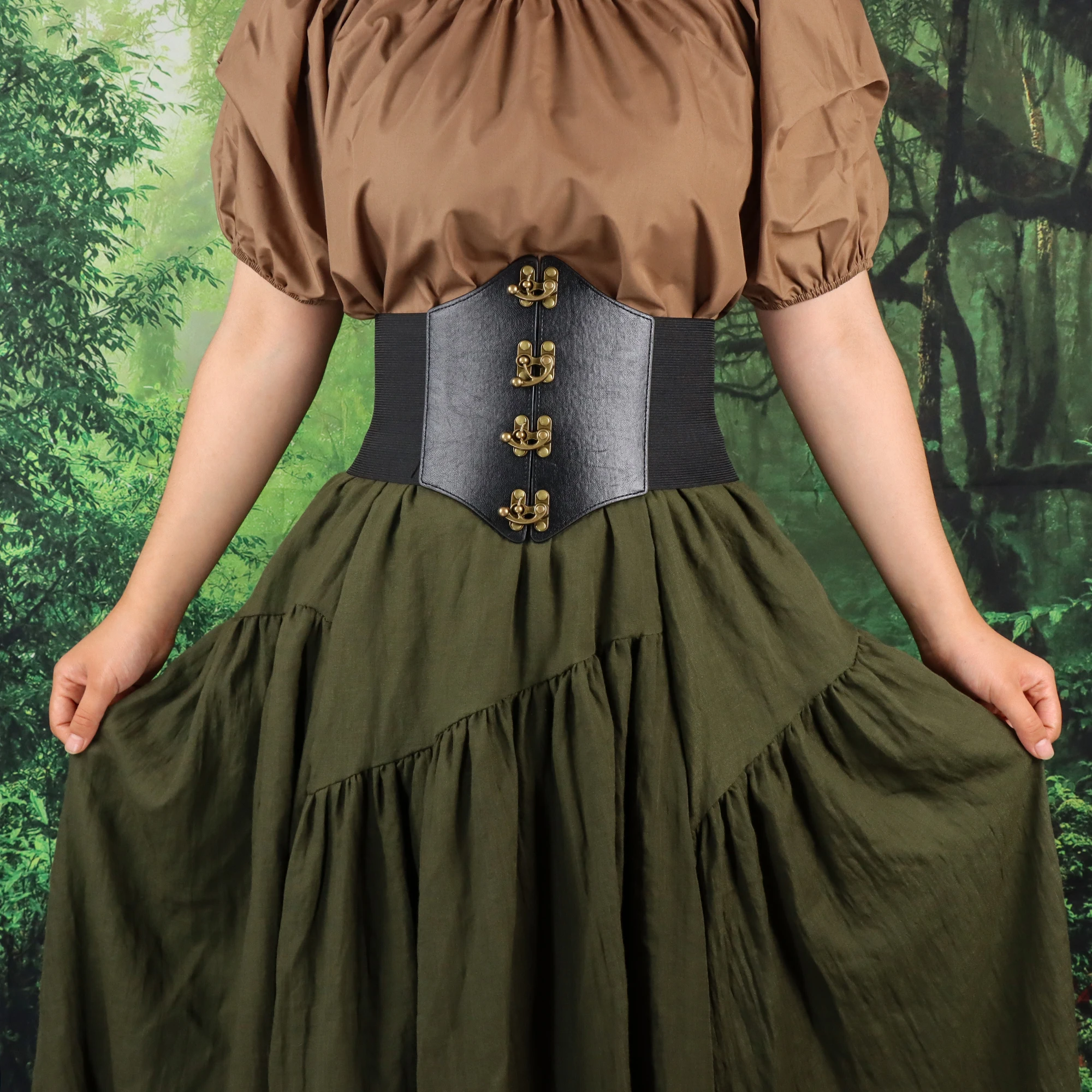 Medieval Belt Retro Chest Cinching Wide Belt Artificial leather belt, Renaissance role-playing dress, belt accessories