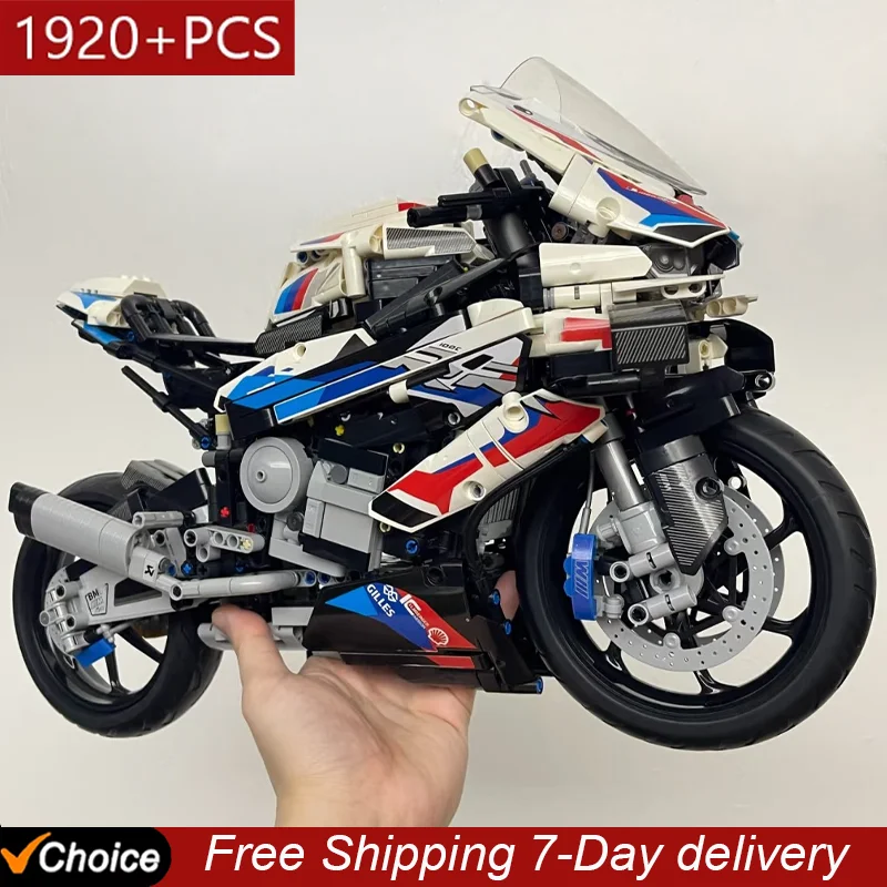 オートバイ組み立てブロックシミュレーションオートバイモデル装飾組み立てモデル難しいmocおもちゃ男の子教育用クリーチャーギフト