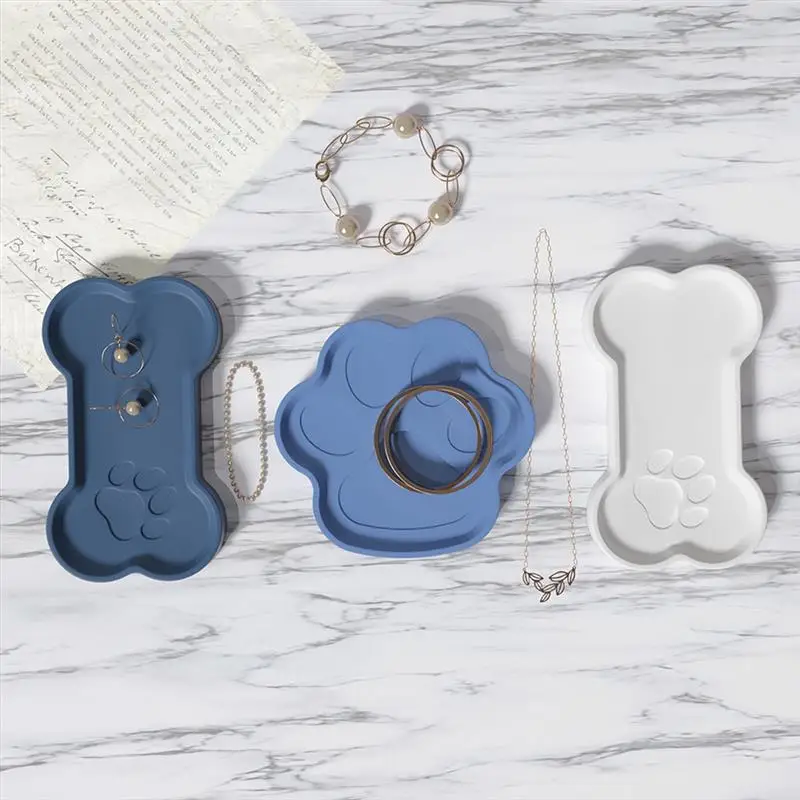 DIY Cat Claw Storage Tray Silicone Mold Dog Bone Gypsum Jewelry Dish Fruit Plate Desktop Ornament Resin Epoxy Mold Home Decor — zdjęcie 2