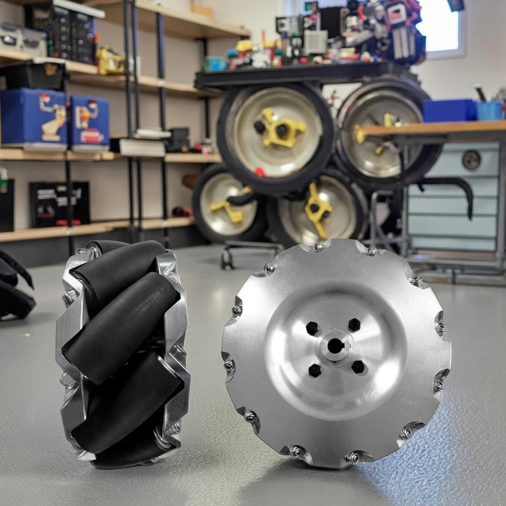 NM152A 152mm Mecanum Wheels Polypropylene Material 300KG Payload Capacity for AGV Drive System